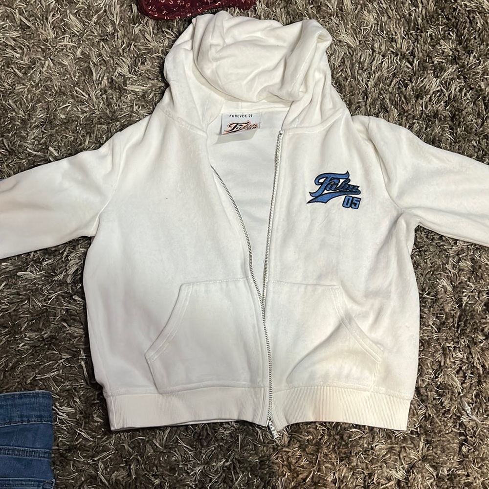Forever 21 and FUBU collab cropped y2k hoodie